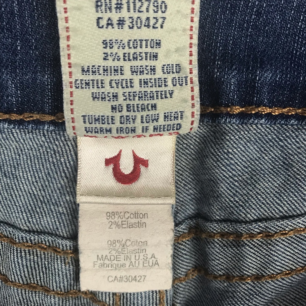True Religion Joey Bootcut Jeans Dark Wash Size 26 Y2K - Picture 6 of 8